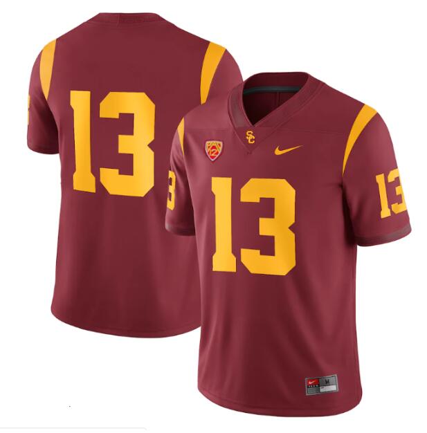 Youth USC Trojans #13 Caleb Williams Red Stitched Jersey